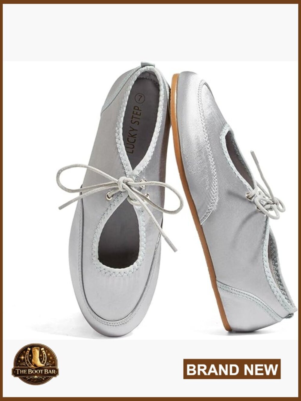 Lace Up Round Toe Ballet Flats - Breathable Satin Ballerina Shoes for Women